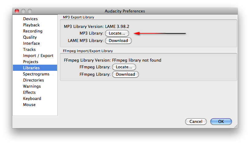 Ffmpeg for audacity windows